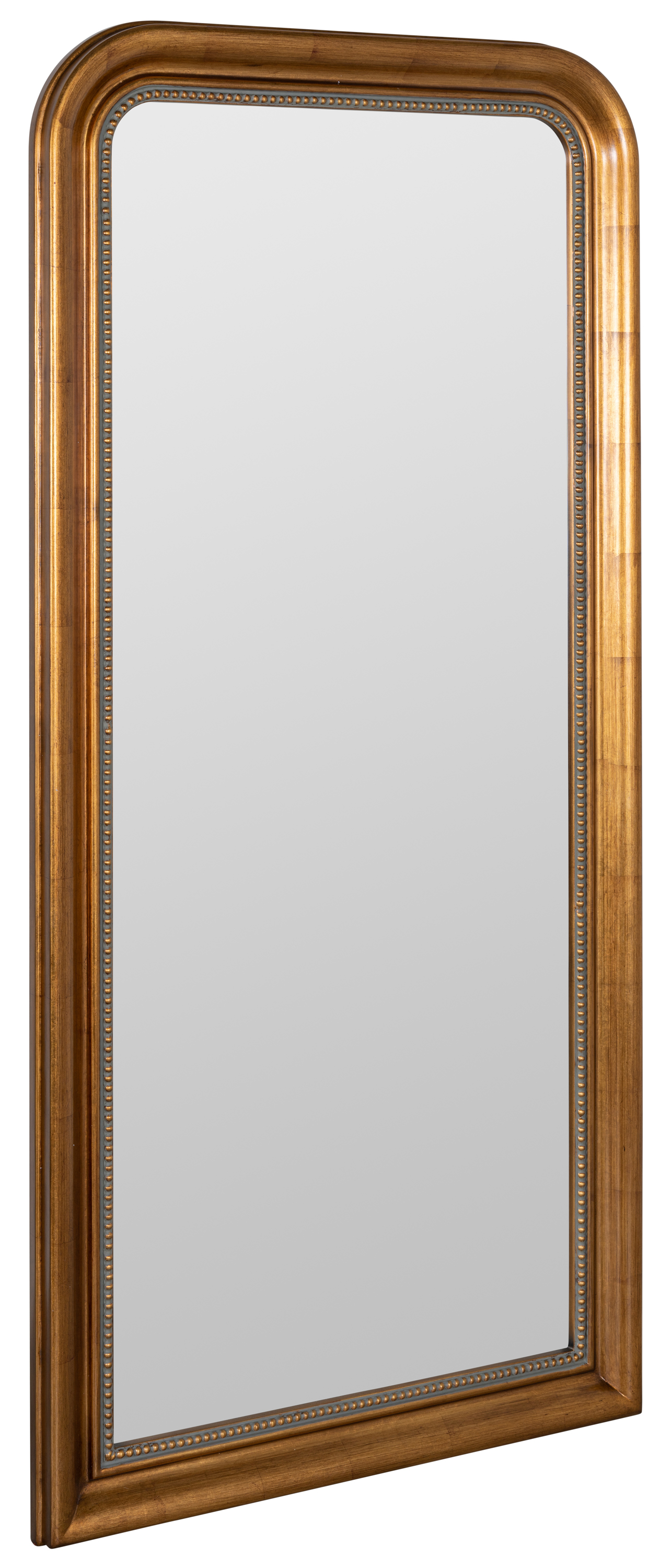 Mason Floor Mirror, Antiqued Gold