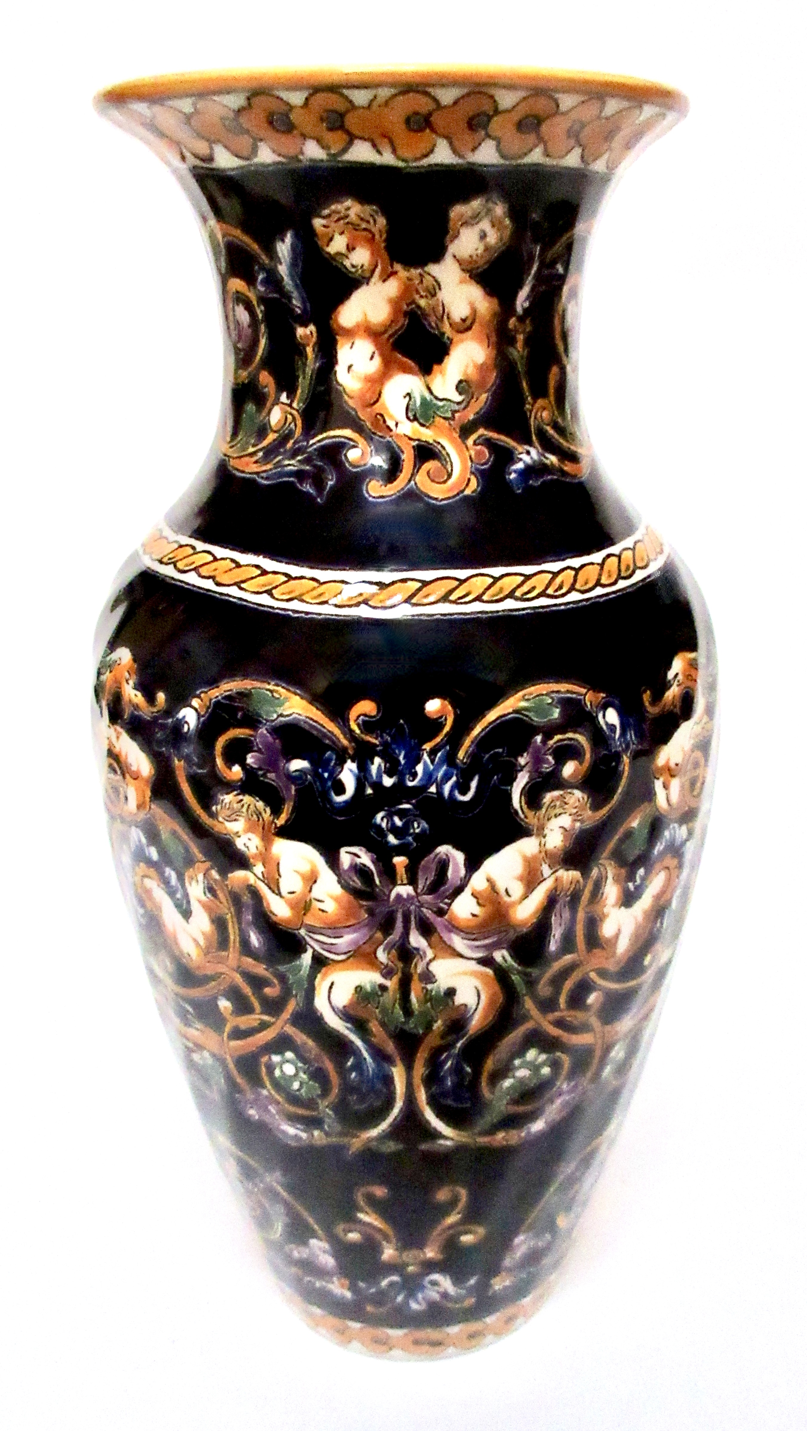 Gien French Faience Vase - 10.5" Tall~P77696168