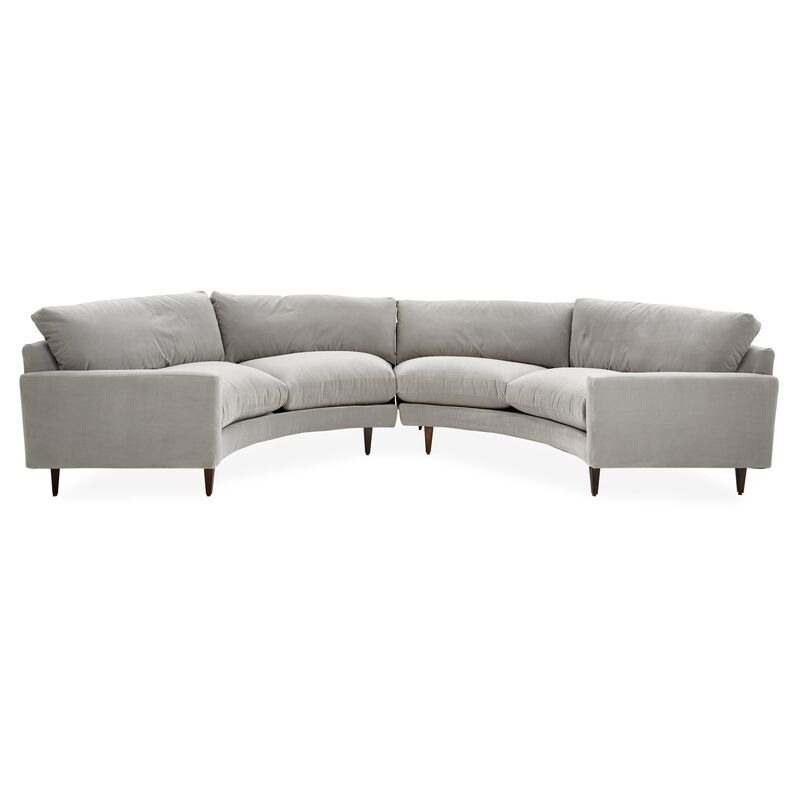 Onslow Velvet Curved Sectional