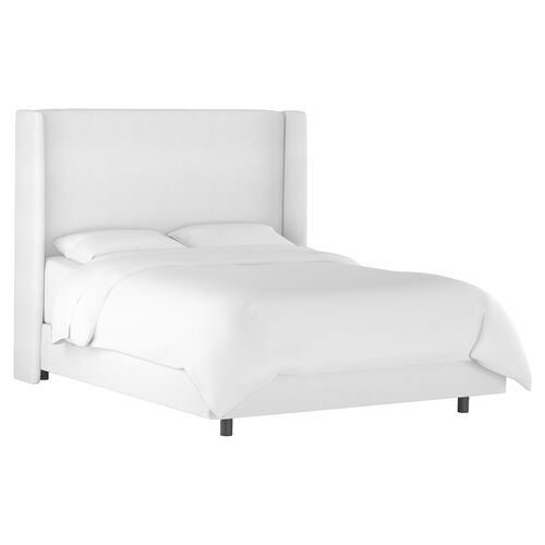 Modern White King Bed