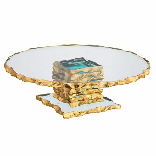 Juniper Gold Edge Cake Stand