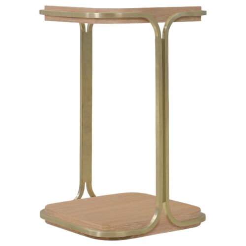 Banyon Bay Accent Table, Desert Oak/Gold