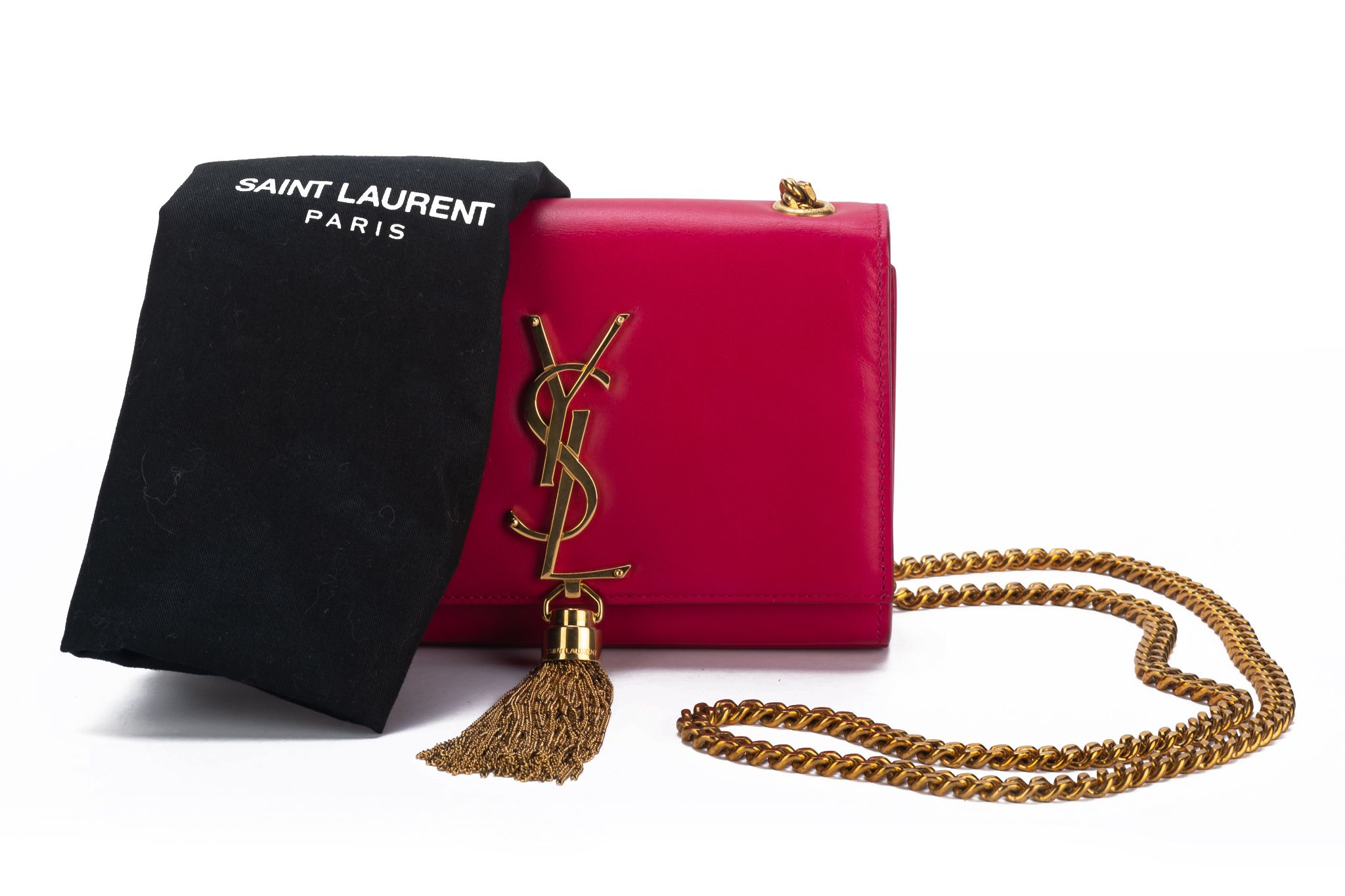 Yves Saint Laurent YSL KATE MEDIUM WITH TASSEL IN RED SMOOTH