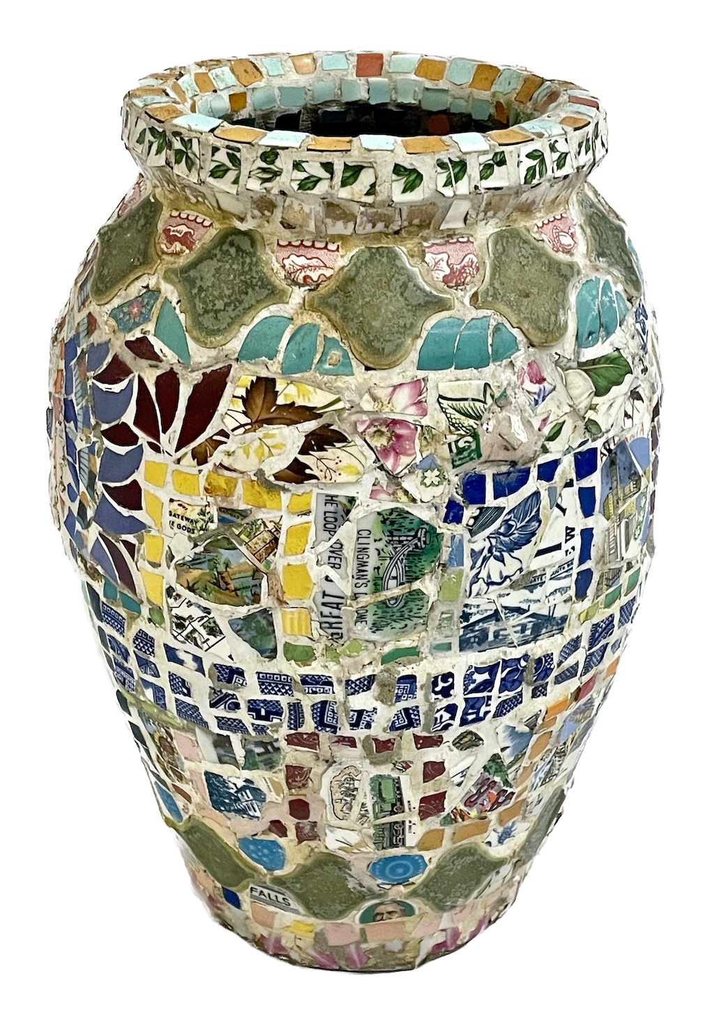 Composed Broken Porcelain & Ceramic Pot~P77681755