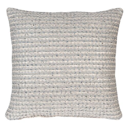 Burks Woven Pillow, Blue/Grey