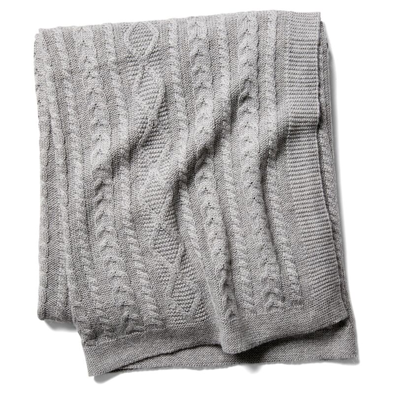 Howard Cable Throw, Gray