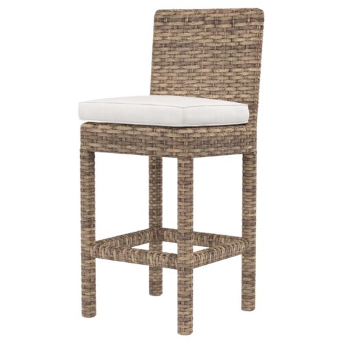 Naevia Outdoor Aluminum/Resin Wicker Counter Stool