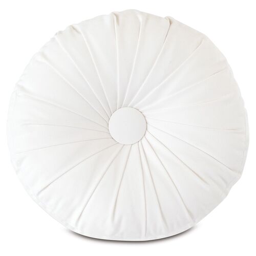 Libby  Outdoor Tambourine Pillow, White~P77578703