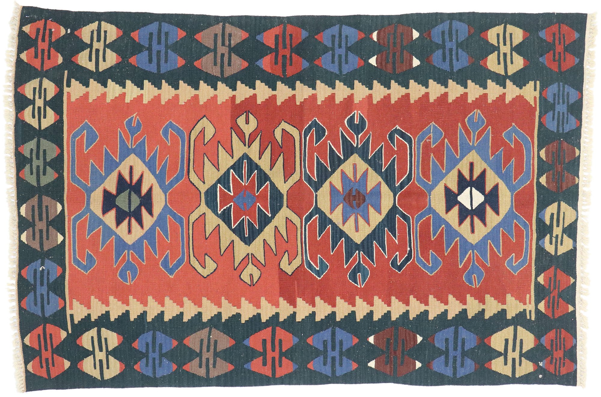 Vintage Persian Shiraz Rug, 3'10" x 5'9"~P77628574