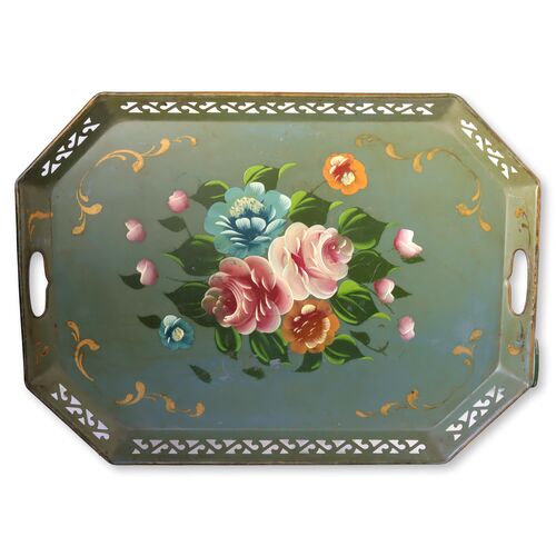 Midcentury Painted Tole Tray~P77665820