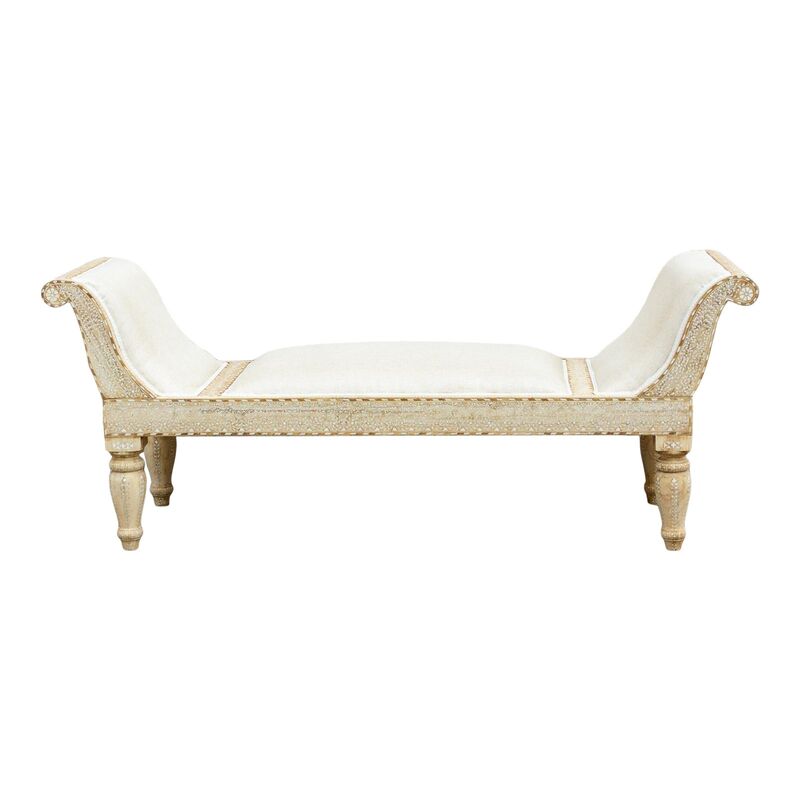 Anglo Indian Bleached Chaise Lounge