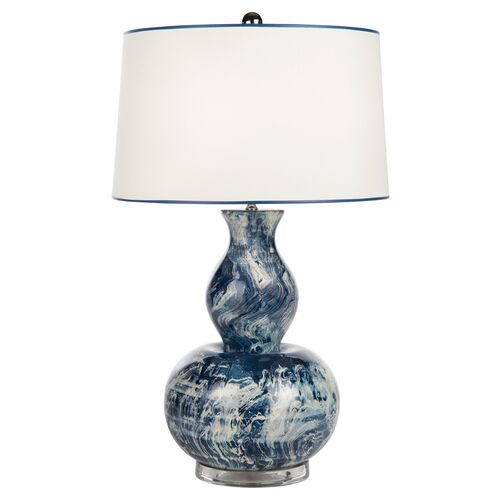 Cole Table Lamp, Blue/White~P77217131