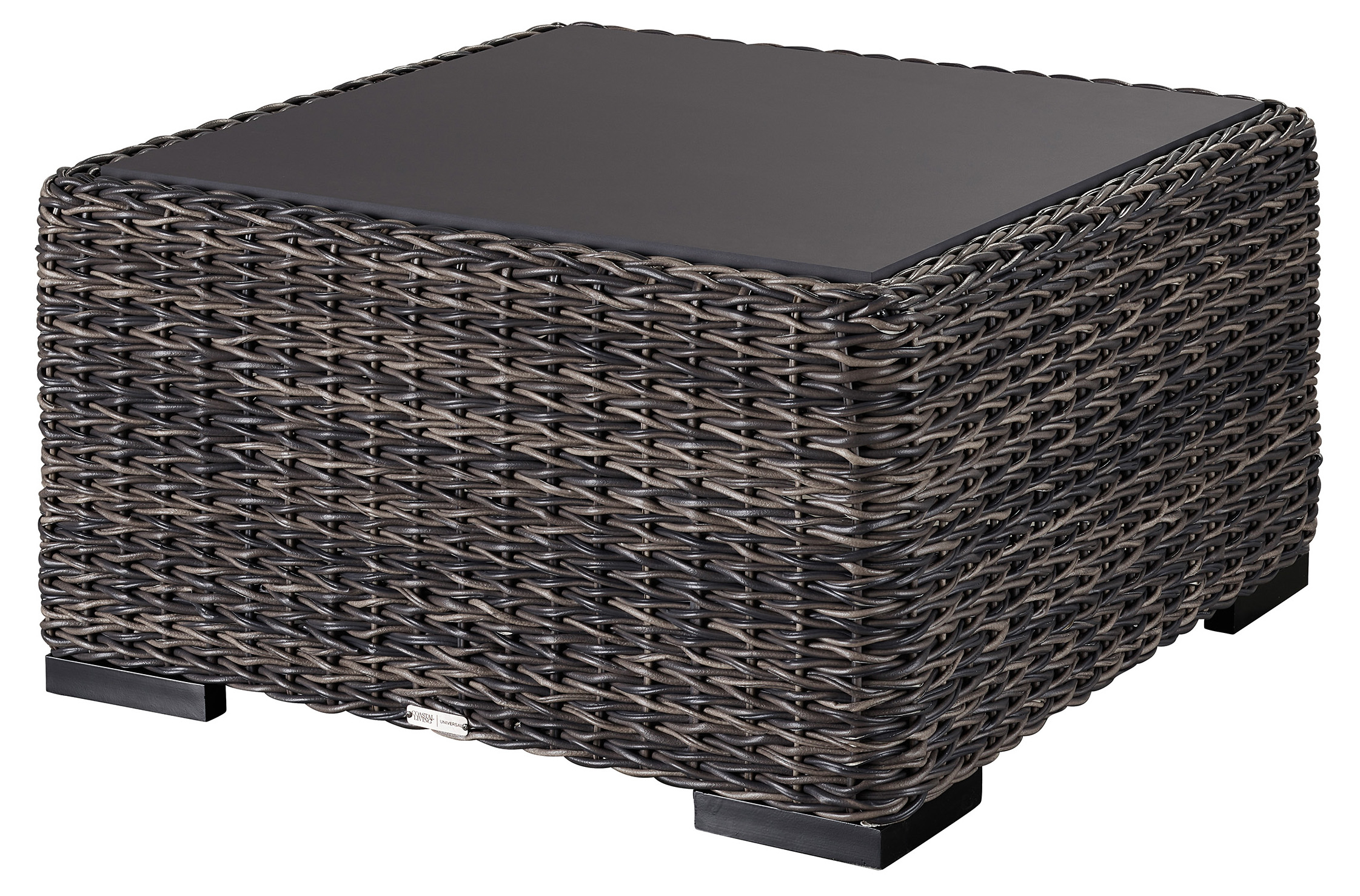 Coastal Living Kazemi Outdoor Wicker Cocktail Table, Brown | One Kings Lane