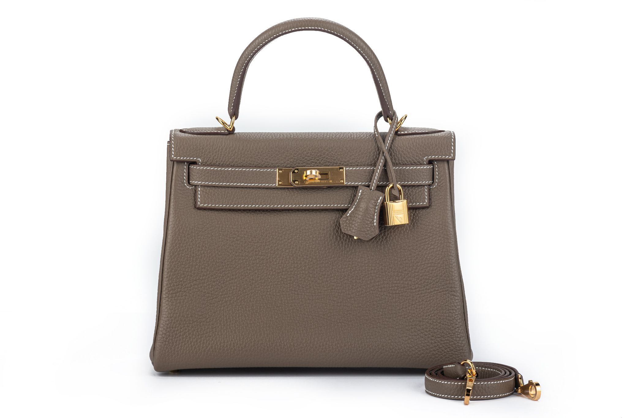 Hermès Kelly 28 Gold Epsom With Silver Hardware