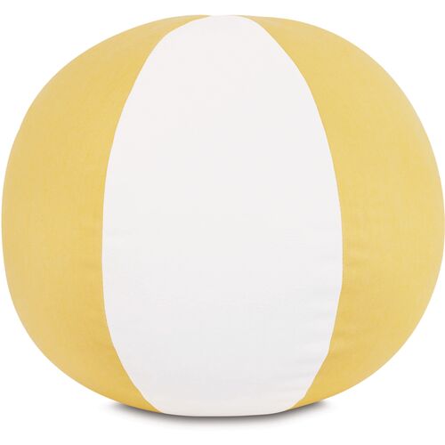 Lilo 12" Outdoor Ball Pillow, Yellow/White~P77646582
