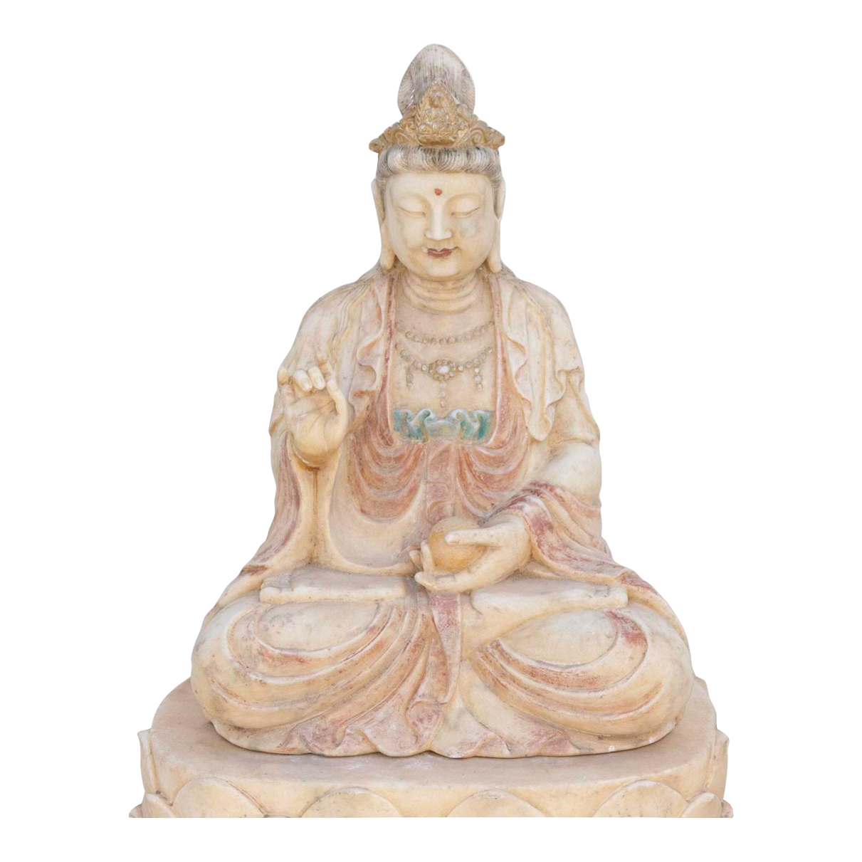 Exceptional Finely Carved Marble Buddha~P77669462
