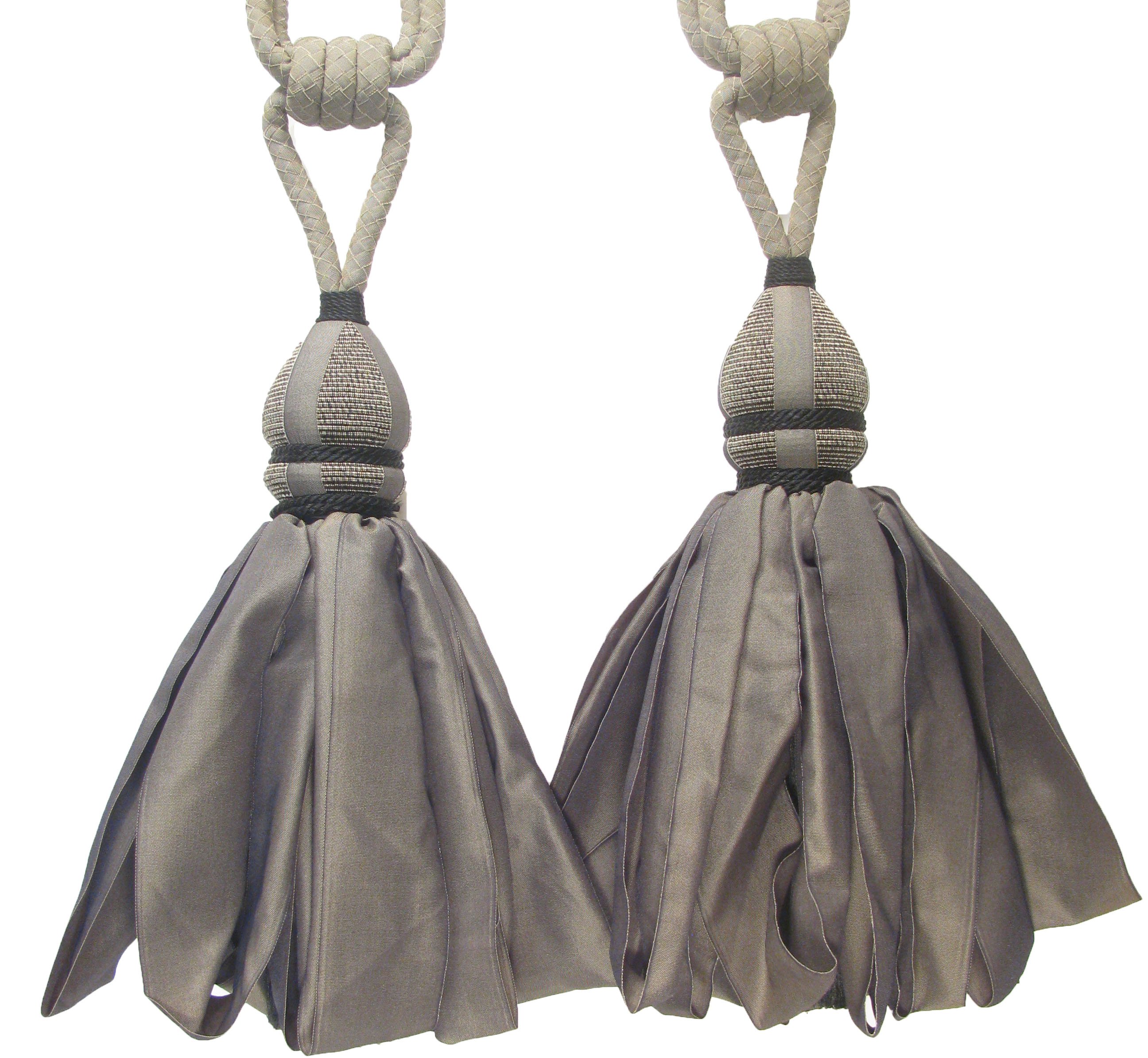 Pewter Ballgown Tassel Tiebacks, Pair Pewter Ballgown Tassel Tiebacks, Pair~P77589411