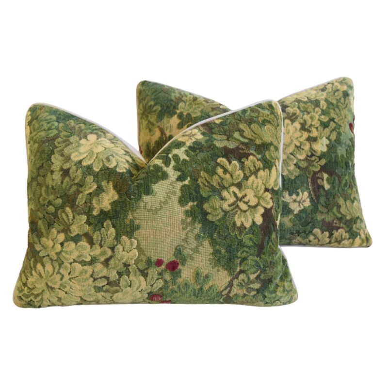 Scalamandré Velvet Marly Pillows, Pair
