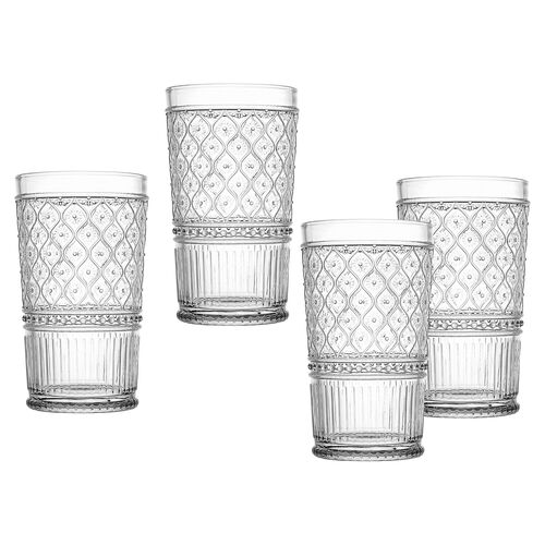 S/4 Claro Highball Glasses, Clear~P77601509