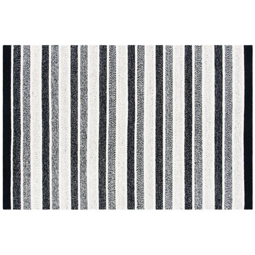 Aiden Rug, Black/Ivory
