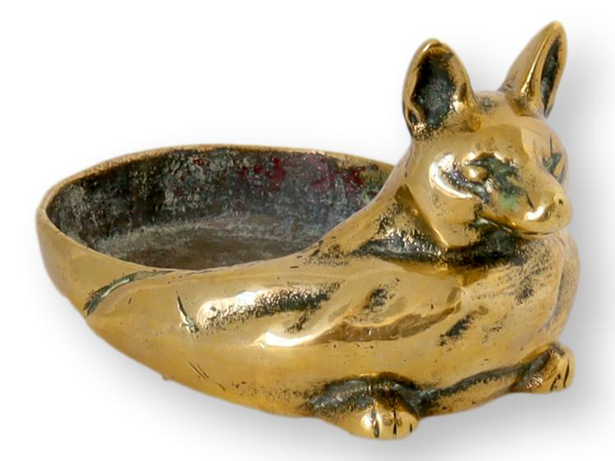 English Brass Fox Change / Trinket Dish~P77682324