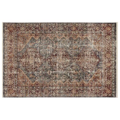 Zakaria Medallion Rug, Red/Blue Zakaria Medallion Rug, Red/Blue