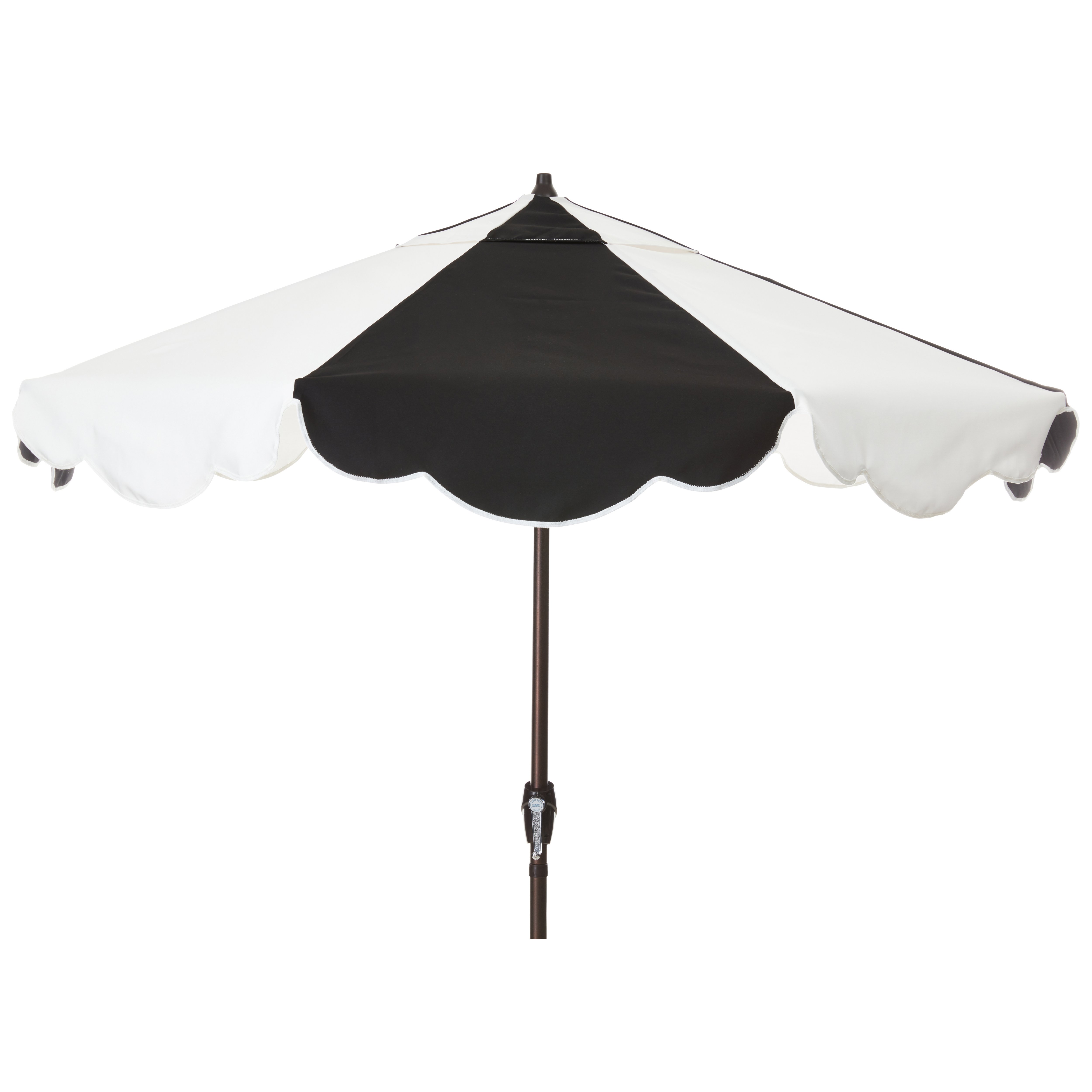black and white patio umbrellas for sale Sunnyglade 9' Solar LED Umbrella, 8 Ribs Tilt & Crank while sewn allen + roth 9-ft Aluminum