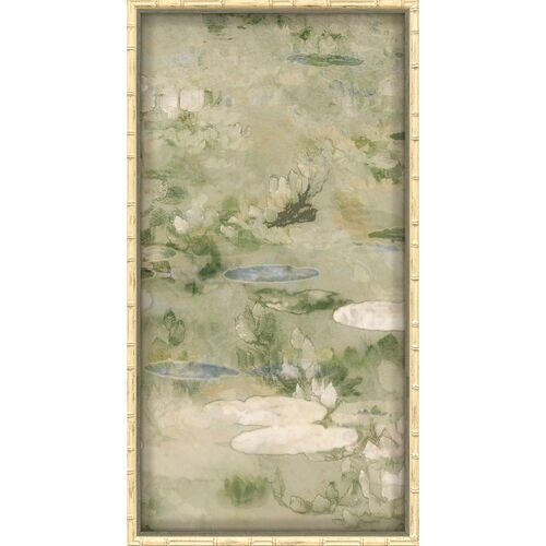 Lily Pond Reverie II 19" x 37" Framed Painting Lily Pond Reverie II 19" x 37" Framed Painting