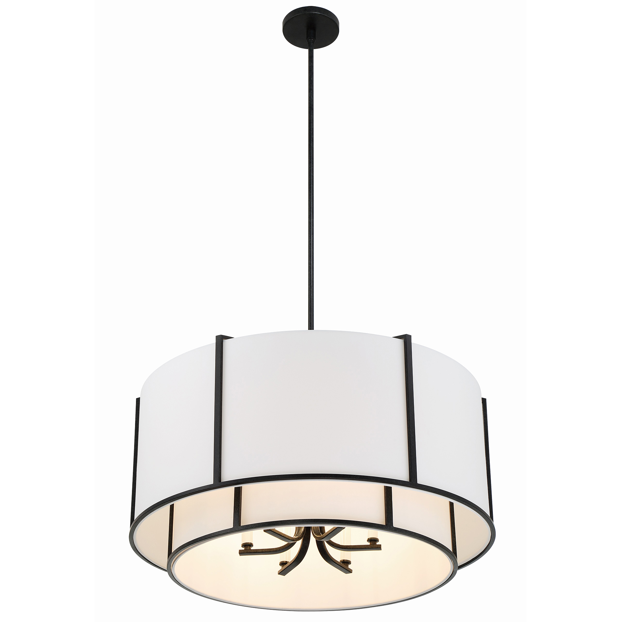 ◆CARLYN◆ Liv 4colors Carlyn 6 Light Chandelier, White/Black | One Kings Lane