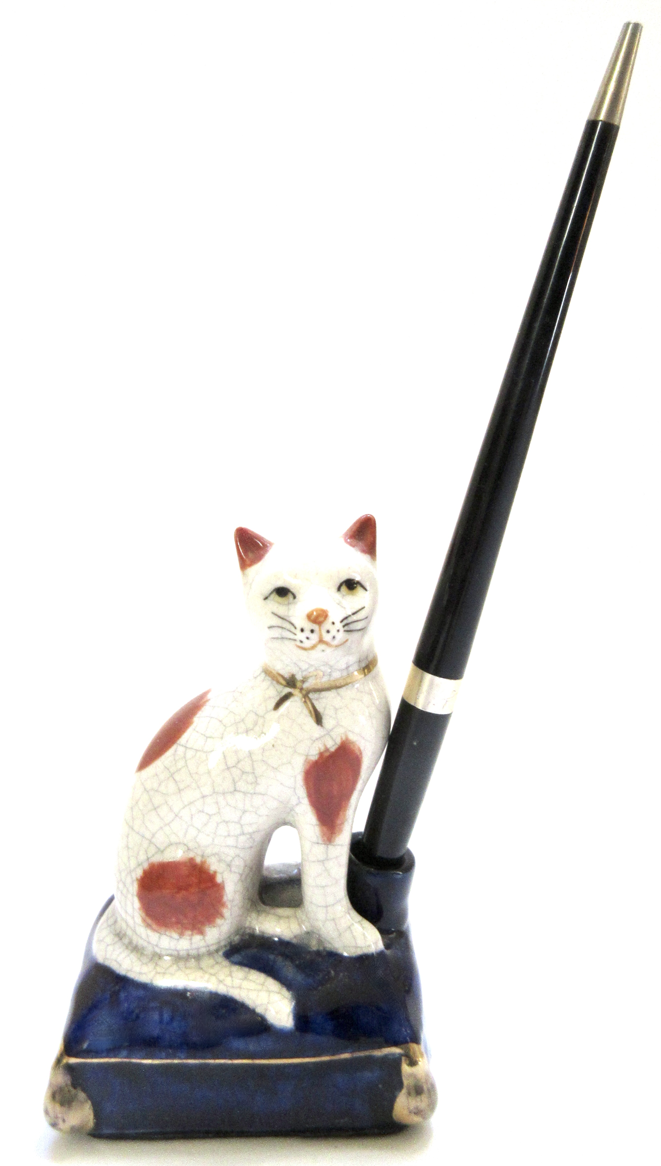 Staffordshire-Style Cat Pen Holder~P77672174
