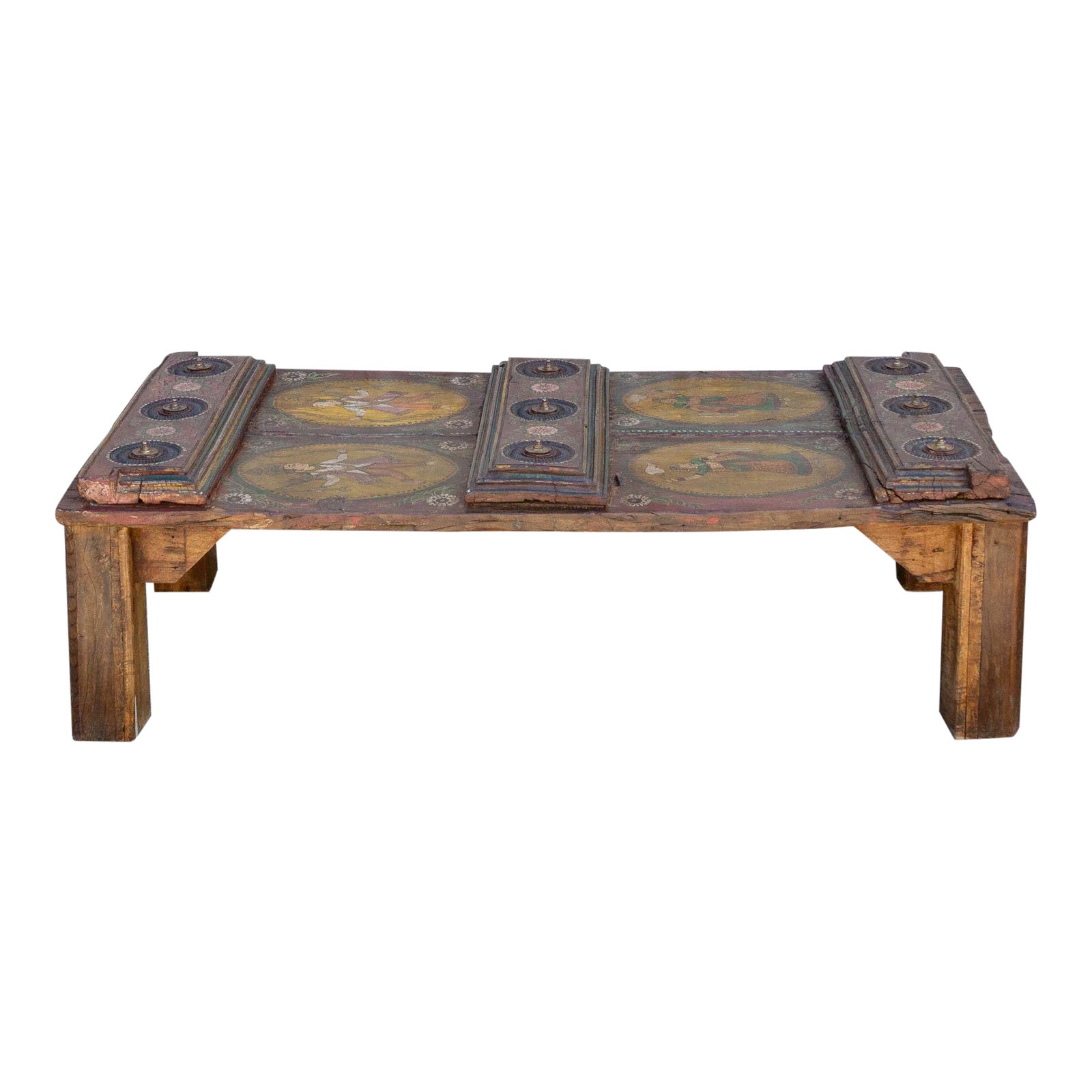 Antique Indian Temple Door Coffee Table~P77628909