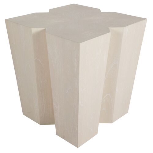 Arthur Cerused Side Table, White~P111111671