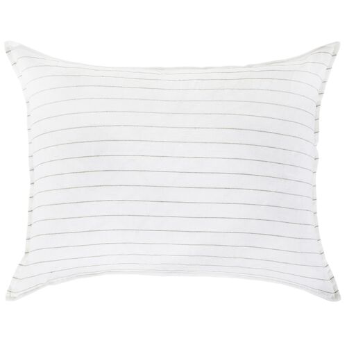 Blake 28x36 Big Pillow, White/Natural