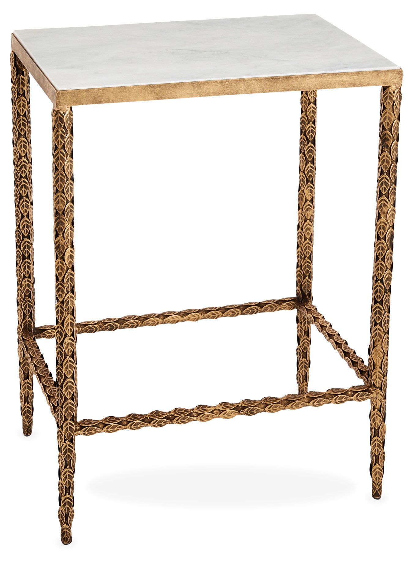 Wright Marble Side Table, Gold/White One Kings Lane