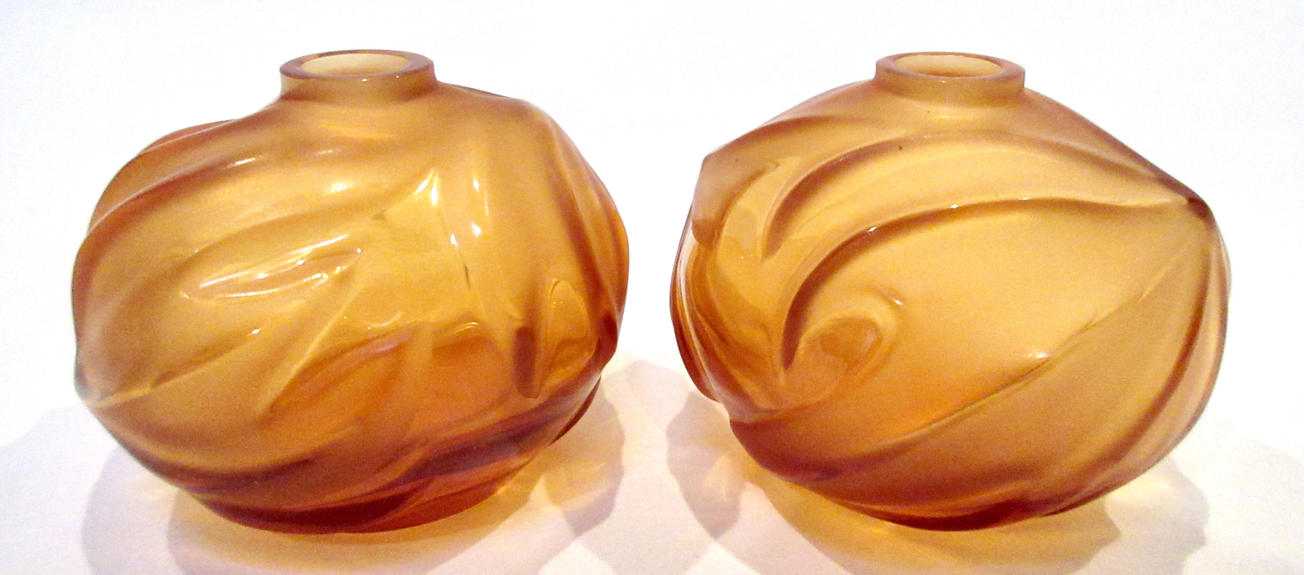 Lalique French Crystal Vases Pair~P77688720