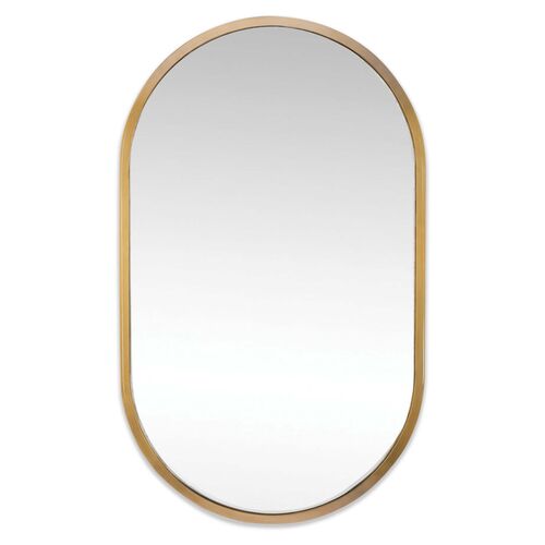 Canal Wall Mirror, Natural Brass~P77495928