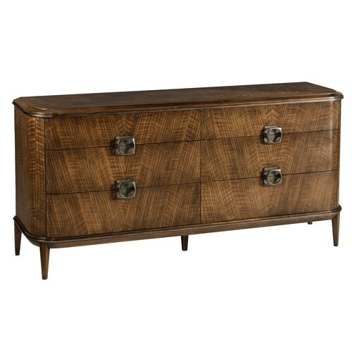 Avallon 6-Drawer Bookmatched Dresser, Toulouse Walnut Avallon 6-Drawer Bookmatched Dresser, Toulouse Walnut
