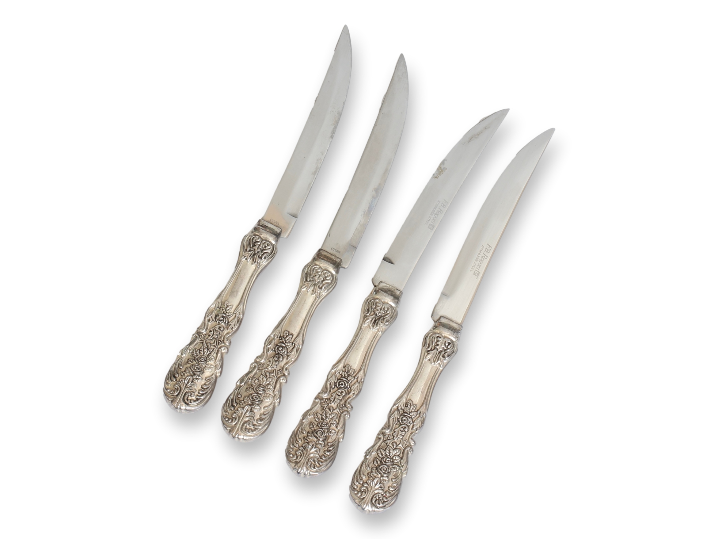 Vintage French Rose Steak Knives, S/4~P77702085