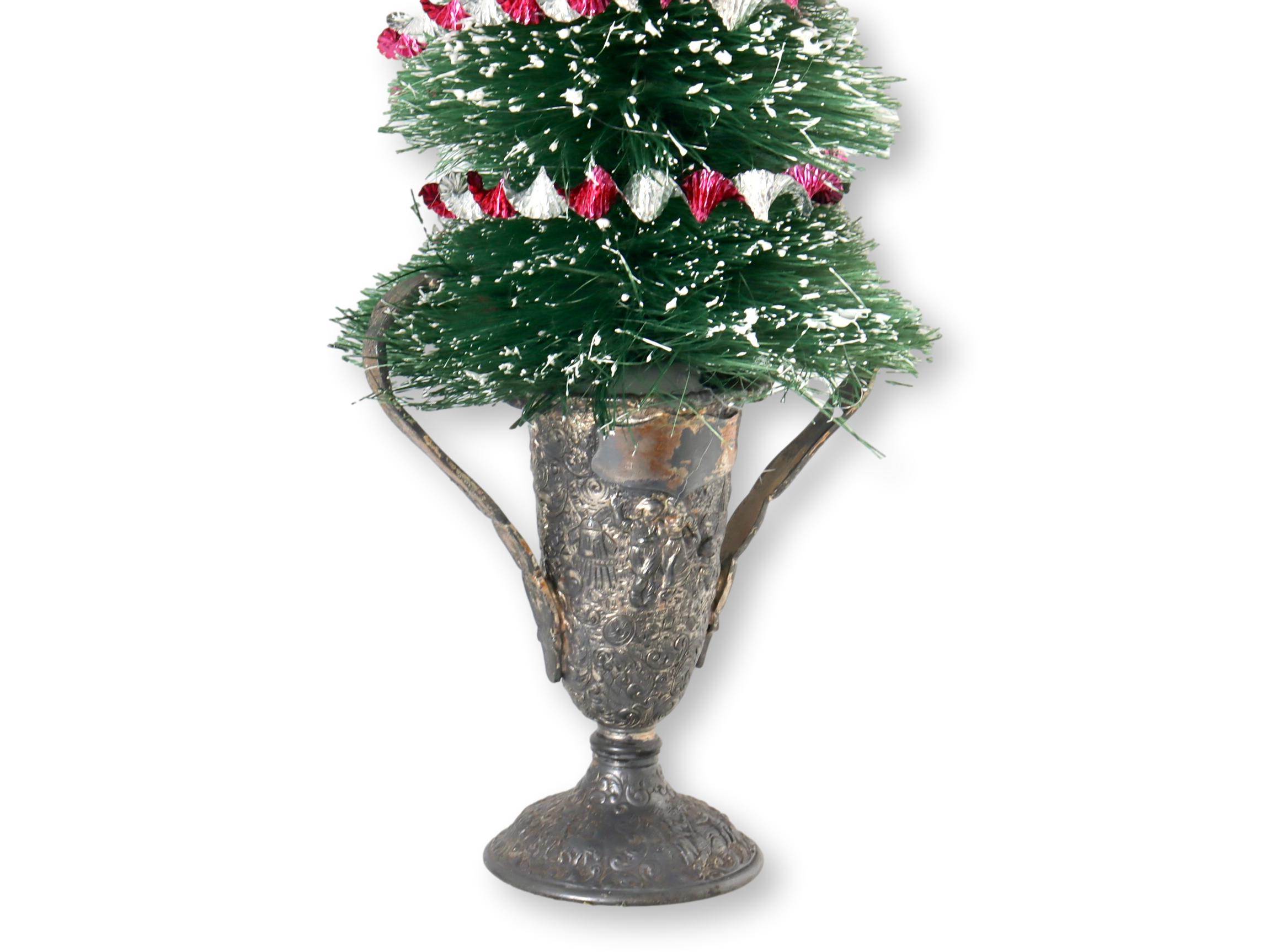 Holiday Tree in Barbour Silver-Plate Urn~P77683506
