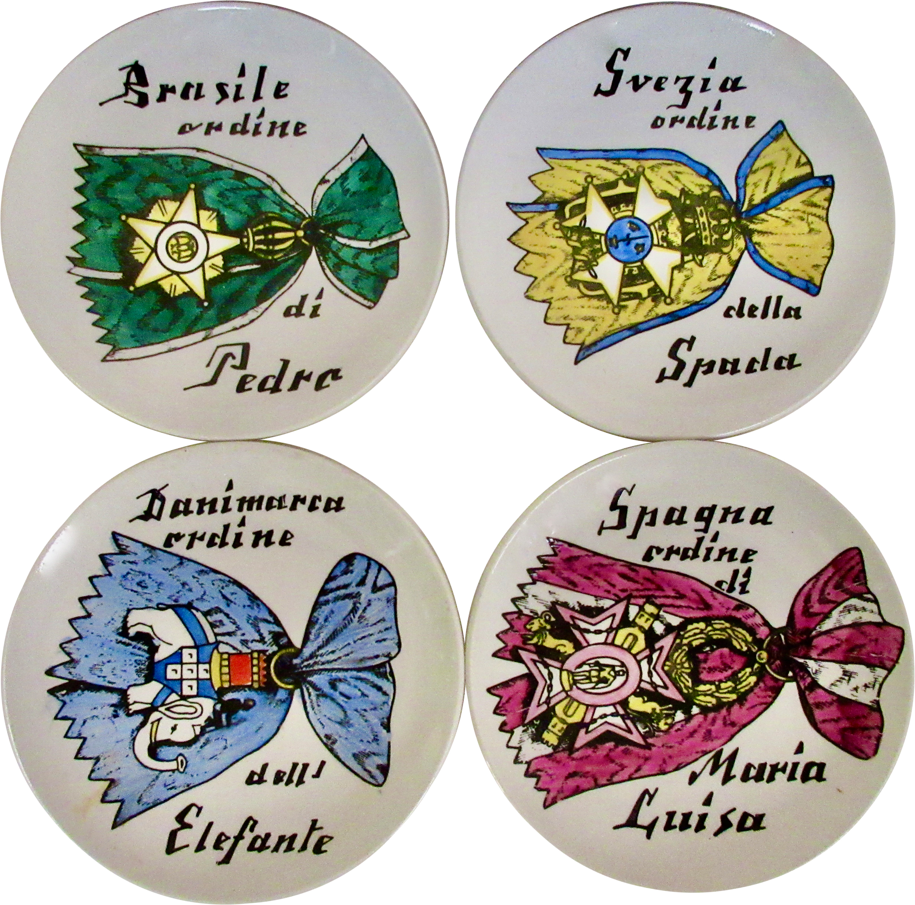 Fornasetti Medal Coasters Set of 4~P77600258