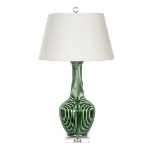 Nove Table Lamp, Hand-Scraped Emerald~P77345377
