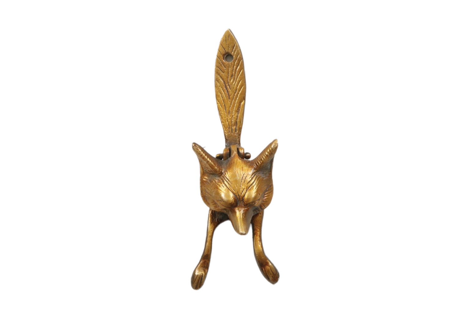 Little Fox Gold Brass Door Knocker~P77659637