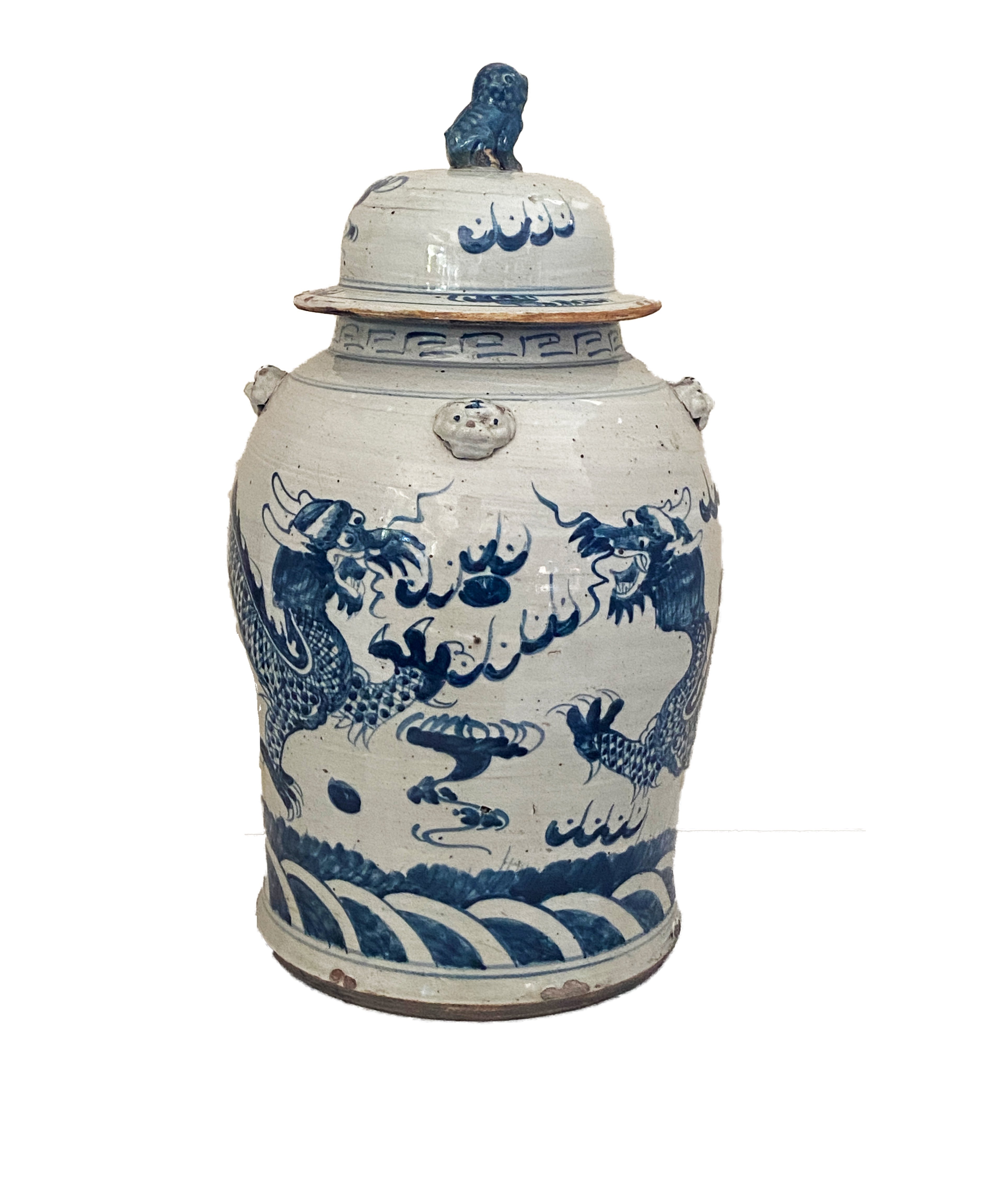 Chinoiserie B & W Porcelain Ginger Jar~P77604693