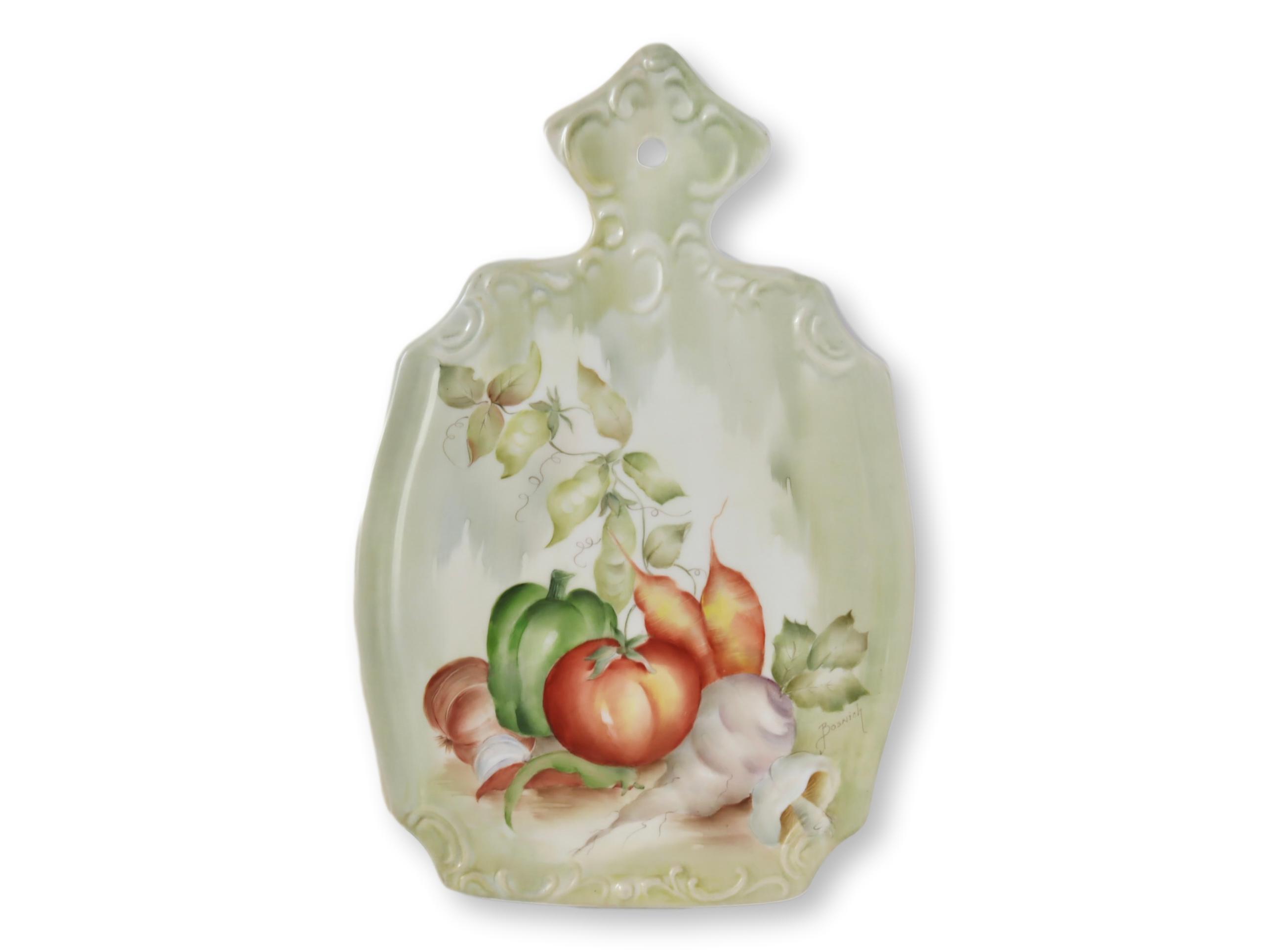 Hand-Painted  Porcelain Cheese Trivet~P77684275
