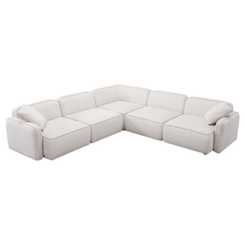 Xenon 5-Piece Corduroy Velvet Modular L-Sectional Xenon 5-Piece Corduroy Velvet Modular L-Sectional