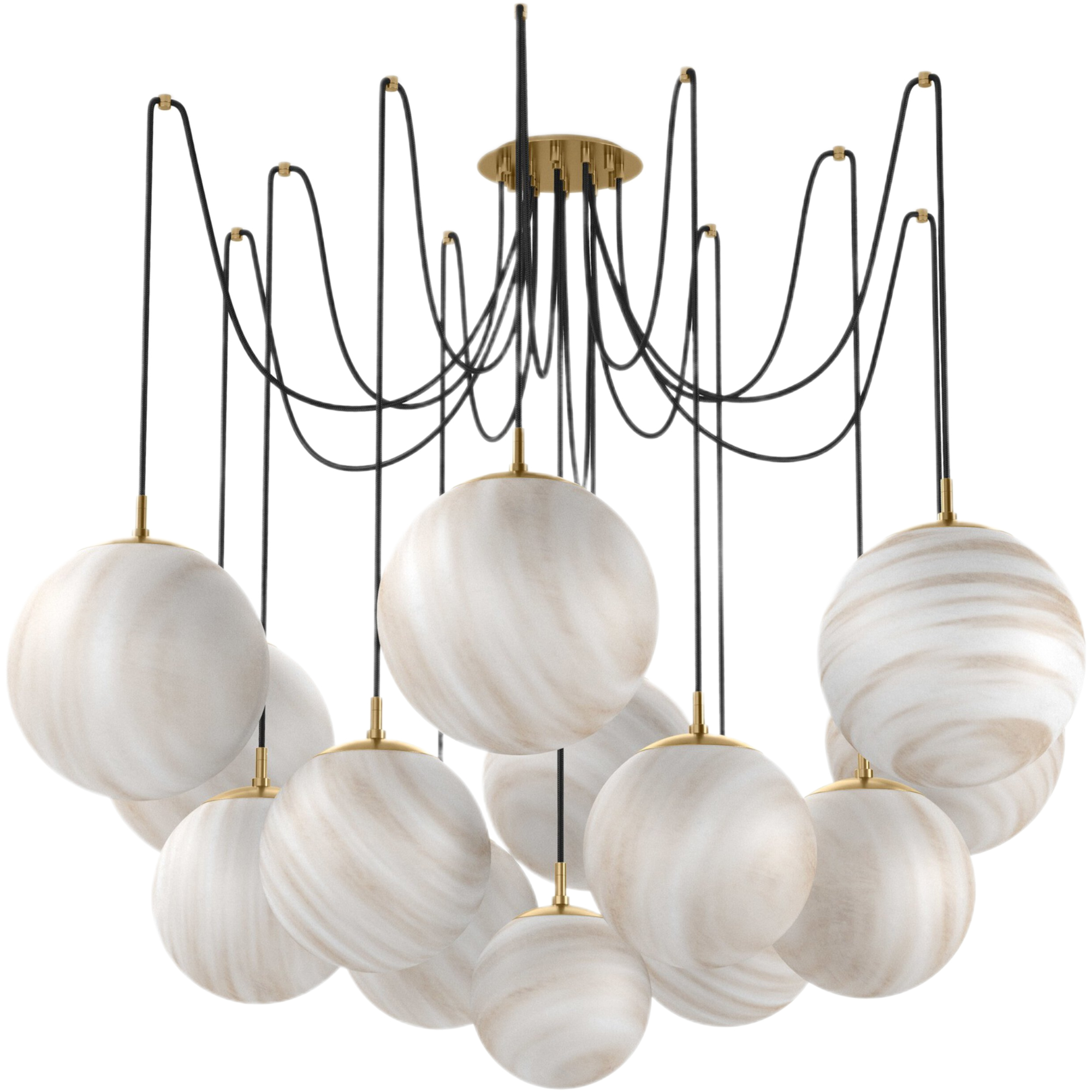 Leon Hand-Blown Glass Multi-Globe Chandelier