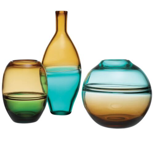 S/3 Tapio Glass Vases