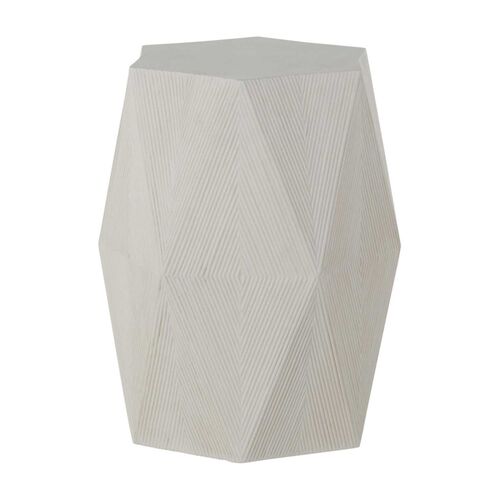 Albany Side Table, White Cast Stone~P77606286