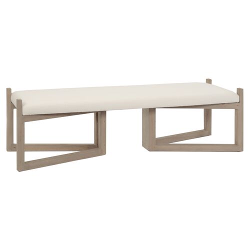 Bower Bench, Ivory Linen~P77316044