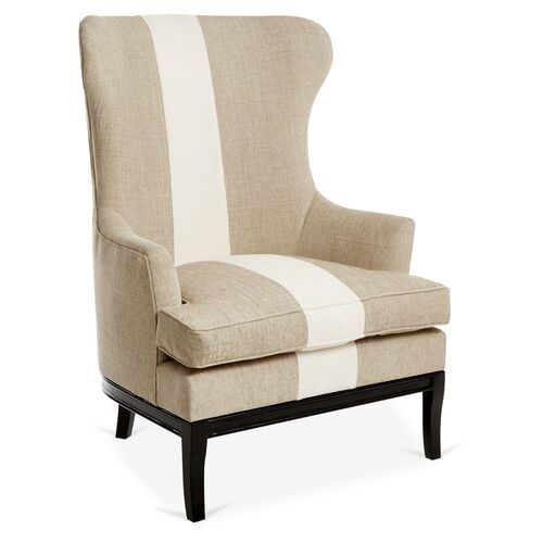 Calhoun Wingback Chair, Stripe~P77162404